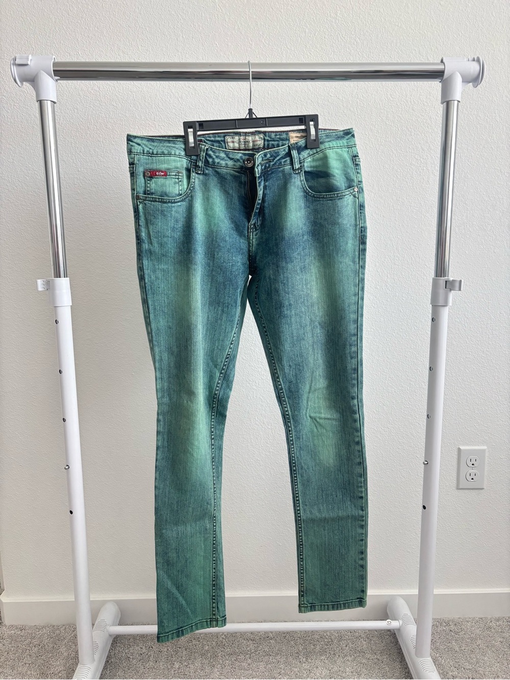 Lee Cooper Green Acid-Wash Jeans